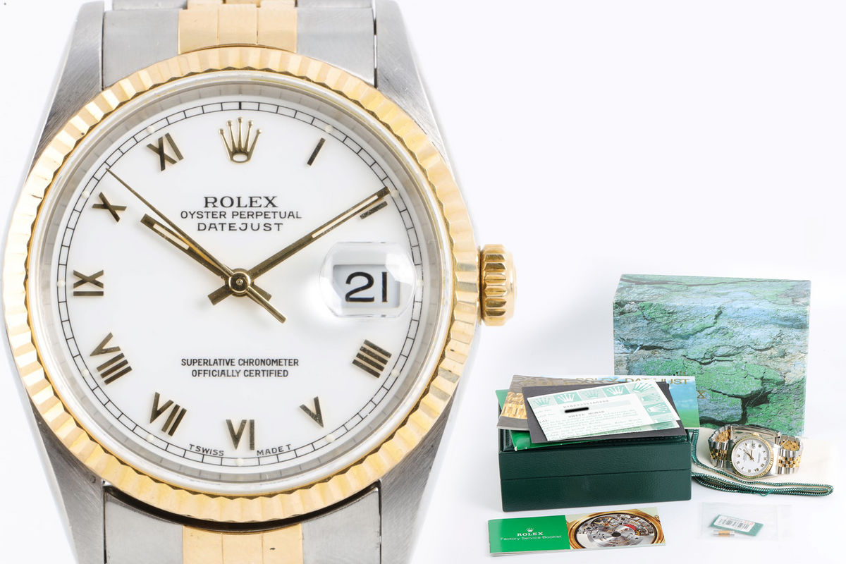 Rolex Datejust 12633 Stainless Steel 18K Yellow Gold 36mm Men s Watc