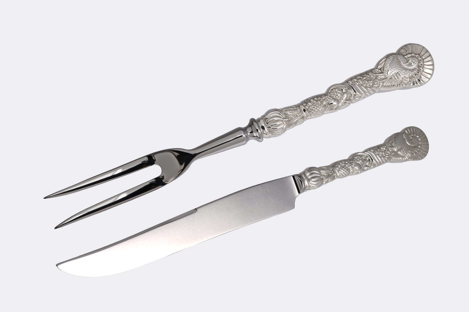 Tiffany & Co. 925 Silver 2pc Turkey Knife & Roast Fork Carving Set