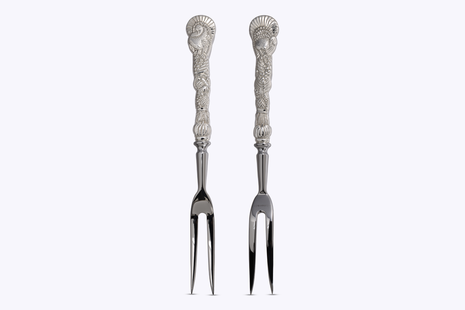 Tiffany & Co. 925 Silver 2pc Turkey Knife & Roast Fork Carving Set
