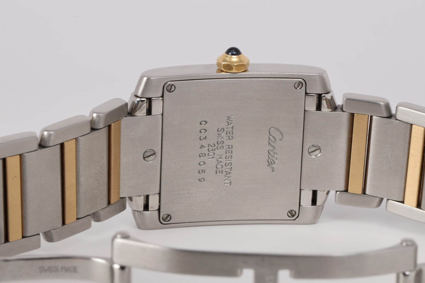 Cartier Tank Francaise 2301 Stainless Steel 18k Yellow Gold 25mm
