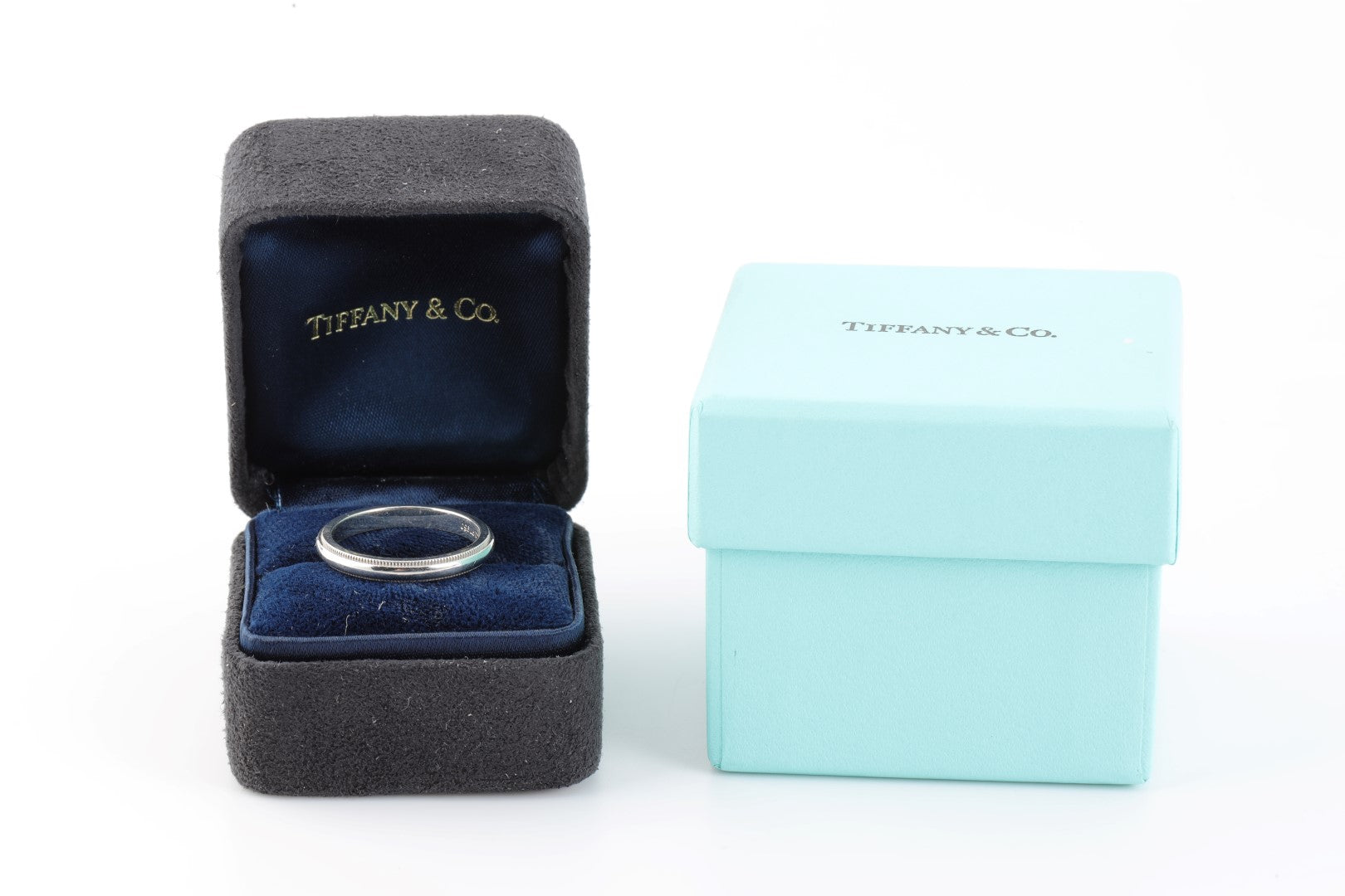Tiffany & Co. 950 Platinum Tiffany Together Milgrain Band Size 7.5