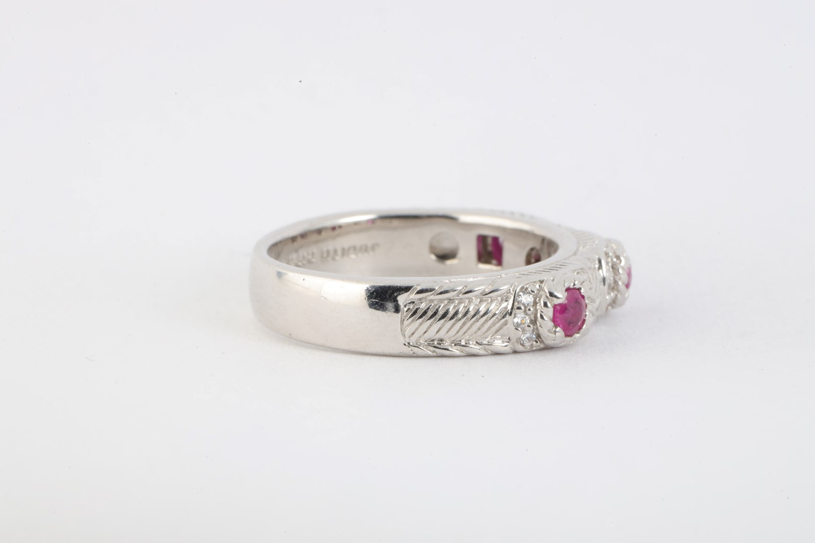 Ripka Stack Rings Judith Ripka 925 Silver 0.20tcw Ruby Stackable Ring Size 9 (6.15g ...