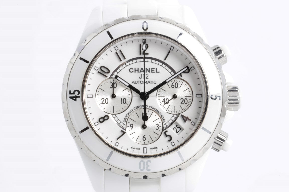 Chanel J12 Black Ceramic Stainless Steel Automatic 42mm Chronograph Wa