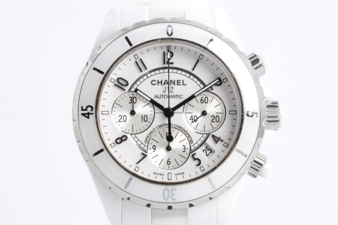 Chanel J12 Men's or Ladies 38mm White Ceramic Diamond Watch H1629