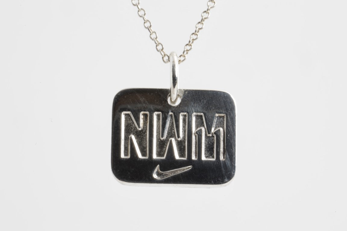 20.5Tiffany & Co. 925 Silver Nike Women's Marathon I Run to Be Necklace(4.40g.)