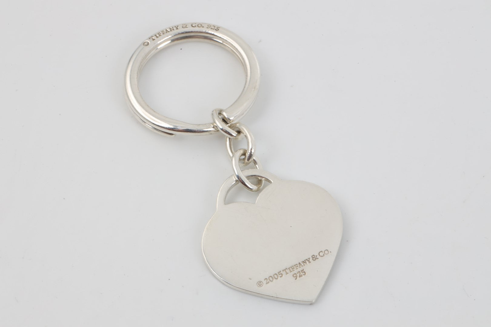 Tiffany & Co. 925 Silver Heart Tag 1837 Return to Tiffany Key Ring